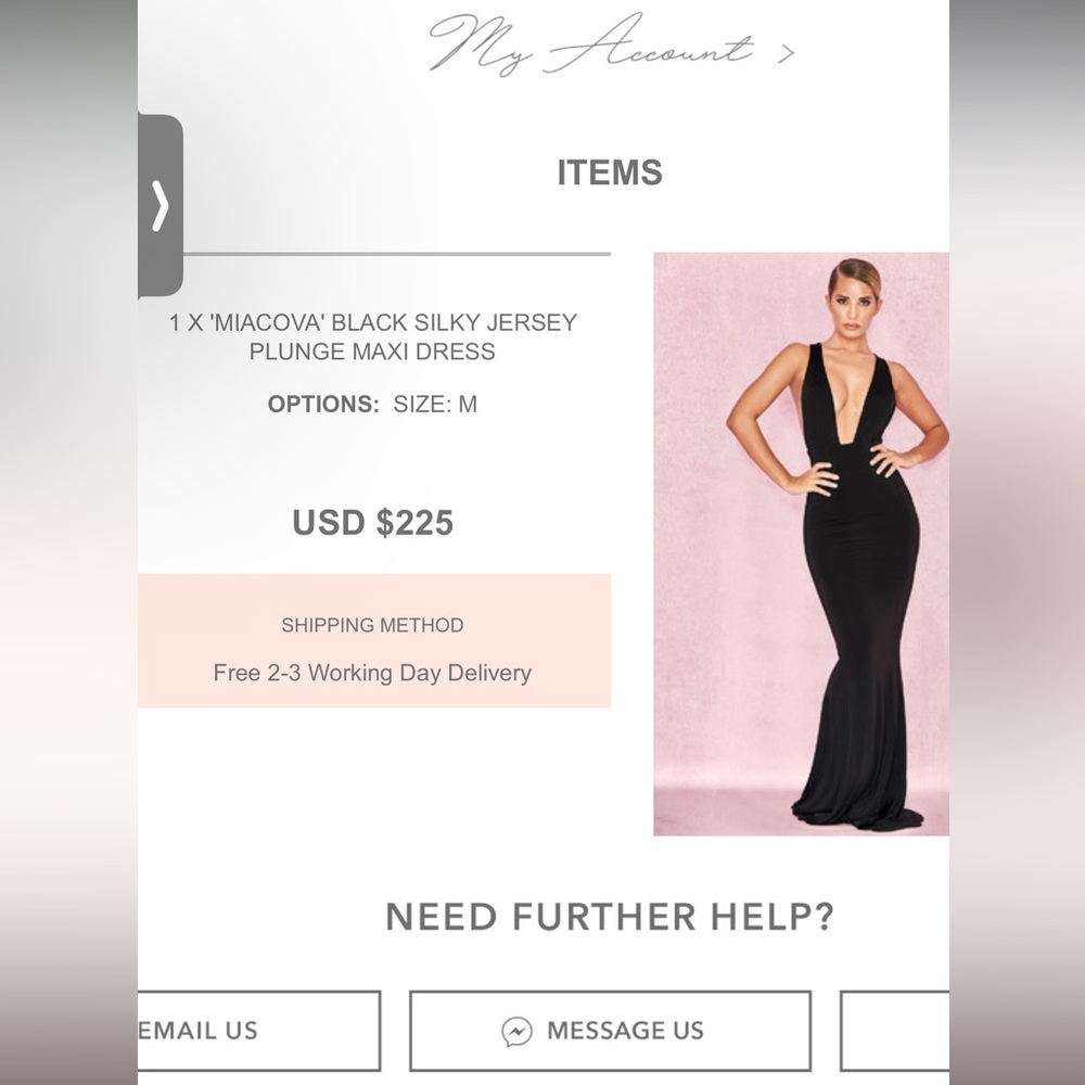 Beautiful Black Silky HouseofCB Maxi Dress